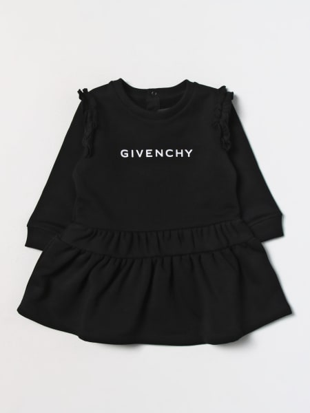 Kids' Givenchy: Givenchy dress in cotton with printed logo