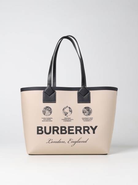 Burberry London Tote bag in cotton and leather