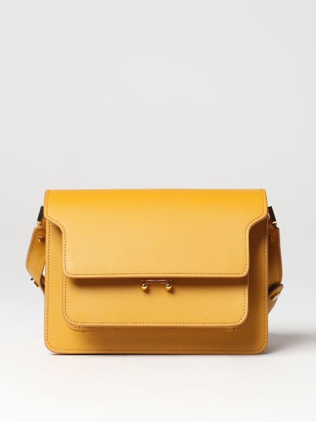 Trunk Media Bag in Yellow Leather
