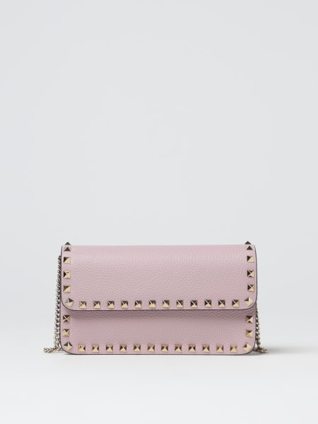 Valentino Garavani Rockstud wallet bag in grained leather