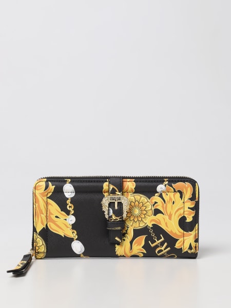 Versace Jeans Couture Baroque wallet in saffiano synthetic leather