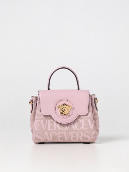 Versace La Medusa bag in embroidered canvas and leather