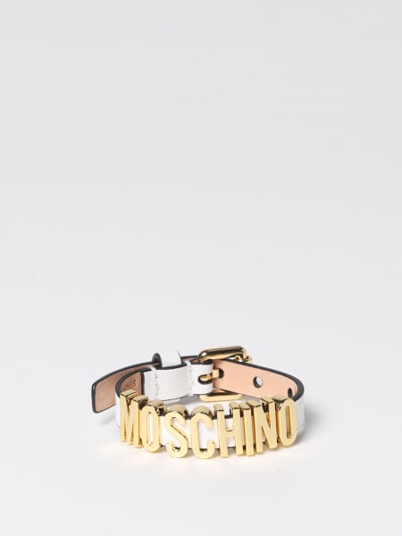Moschino: Moschino Couture leather bracelet with logo lettering