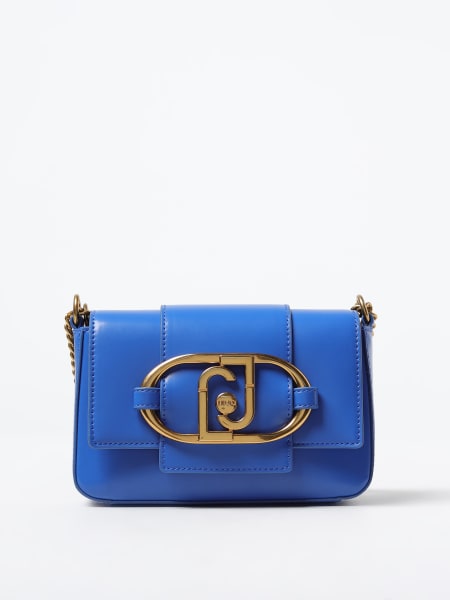 Sac Dauphine en cuir bleu