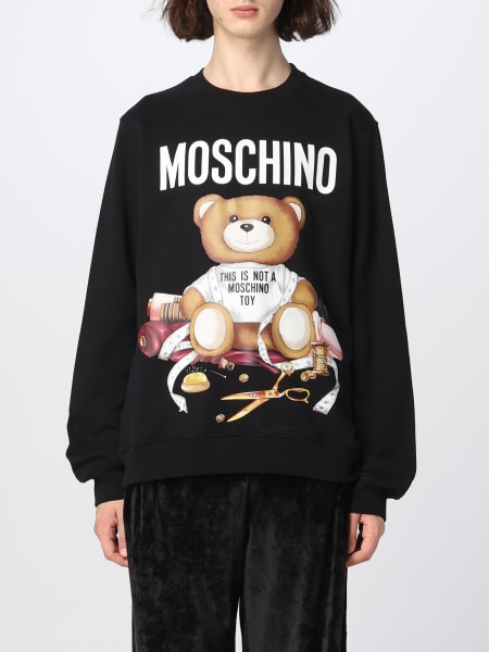 Felpa Moschino Couture in cotone con stampa Teddy Bear