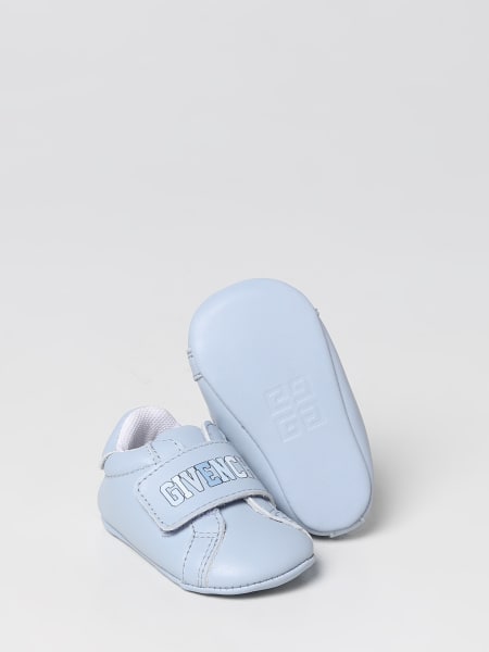 Givenchy Kids' Silver Metallic Monogram Velcro Trainers In Grey