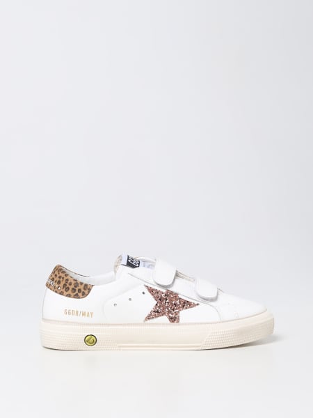 Golden Goose May leather sneakers with animalier detail