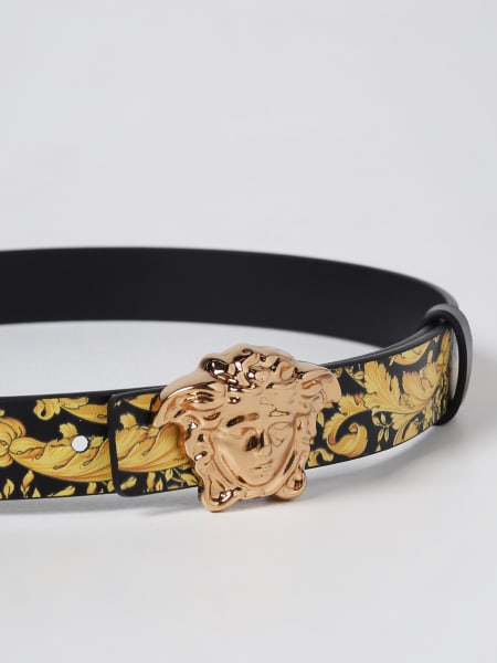 Versace Girls Gold Leather Belt with Logo Buckle – Petit New York