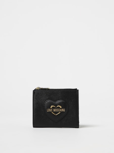 Portafoglio Love Moschino in pelle saffiano sintetica con logo