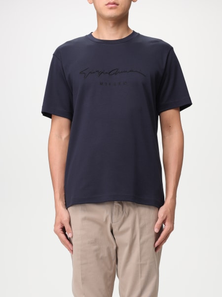 Giorgio Armani: T-shirt Giorgio Armani in cotone con ricamo