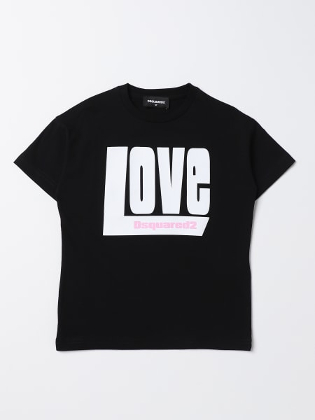 T-shirt Dsquared2 Junior in cotone con stampa love