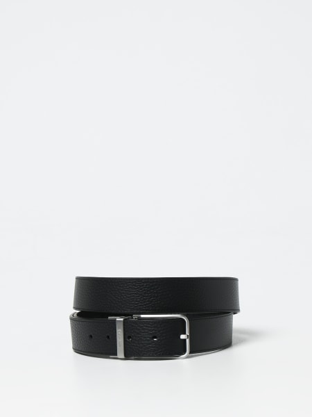 Cintura Calvin Klein Jeans reversibile in pelle a grana e nylon logato