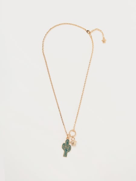 Versace Gold & Green Western Cactus Necklace