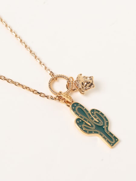 Versace: Gold & Green Western Cactus Necklace