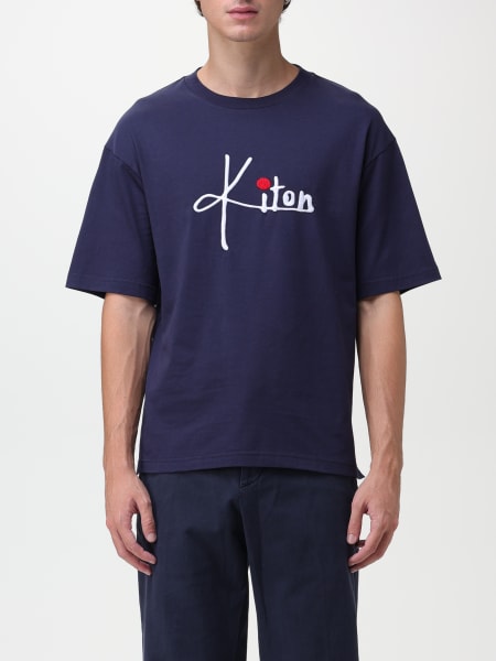 T-shirt Kiton in cotone con ricamo logo