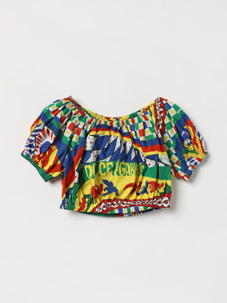 Dolce & Gabbana top in cotton with Sicilian cart print