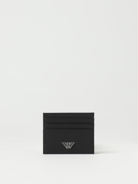 Emporio Armani credit card holder in saffiano synthetic leather