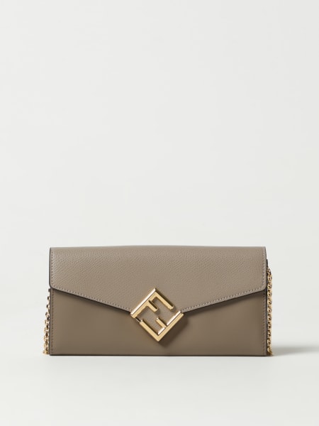 Fendi Graphy Leather Wallet On Chain in Pink