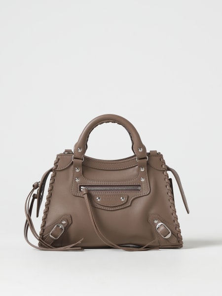 BALENCIAGA: Neo Classic City XS bag in leather with shoulder strap - Grey