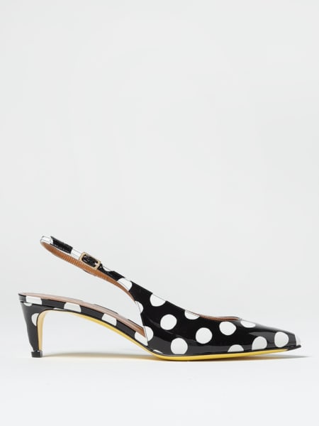 Black and white polka-dot patent leather Pablo Mary Jane sneaker