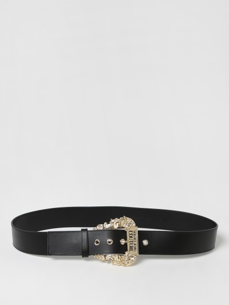 YOUNG VERSACE: Versace Young Baroque belt in printed synthetic leather -  Black