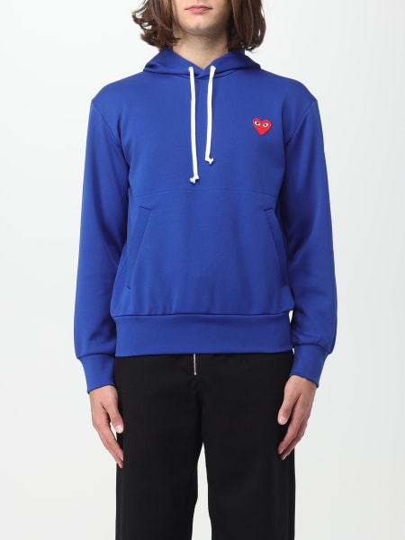 COMME DES GAR ON PLAY sweater for man Blue Comme Des Gar on