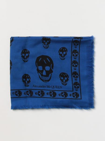 Sciarpa Skull Alexander McQueen in lana jacquard