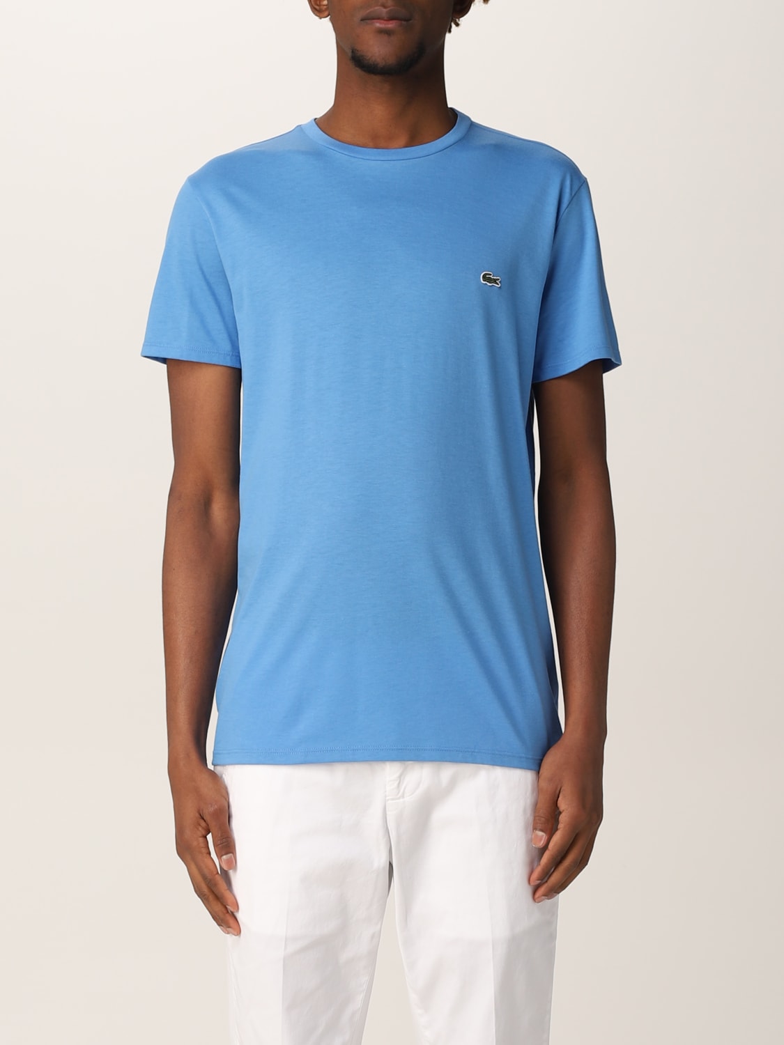 Lacoste Outlet: t-shirt for man - Gnawed Blue Lacoste t-shirt TH6709 online on GIGLIO.COM