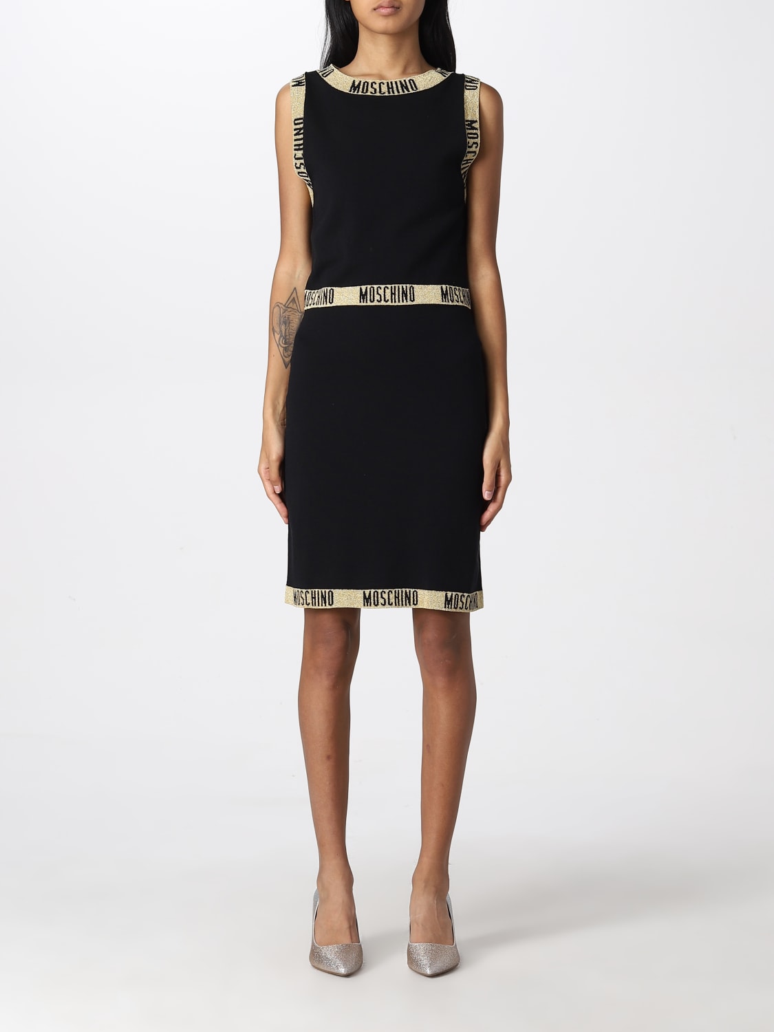 Abolladura Explosivos puerta Outlet de Moschino Couture: Vestido para mujer, Negro | Vestido Moschino  Couture 04945500 en línea en GIGLIO.COM