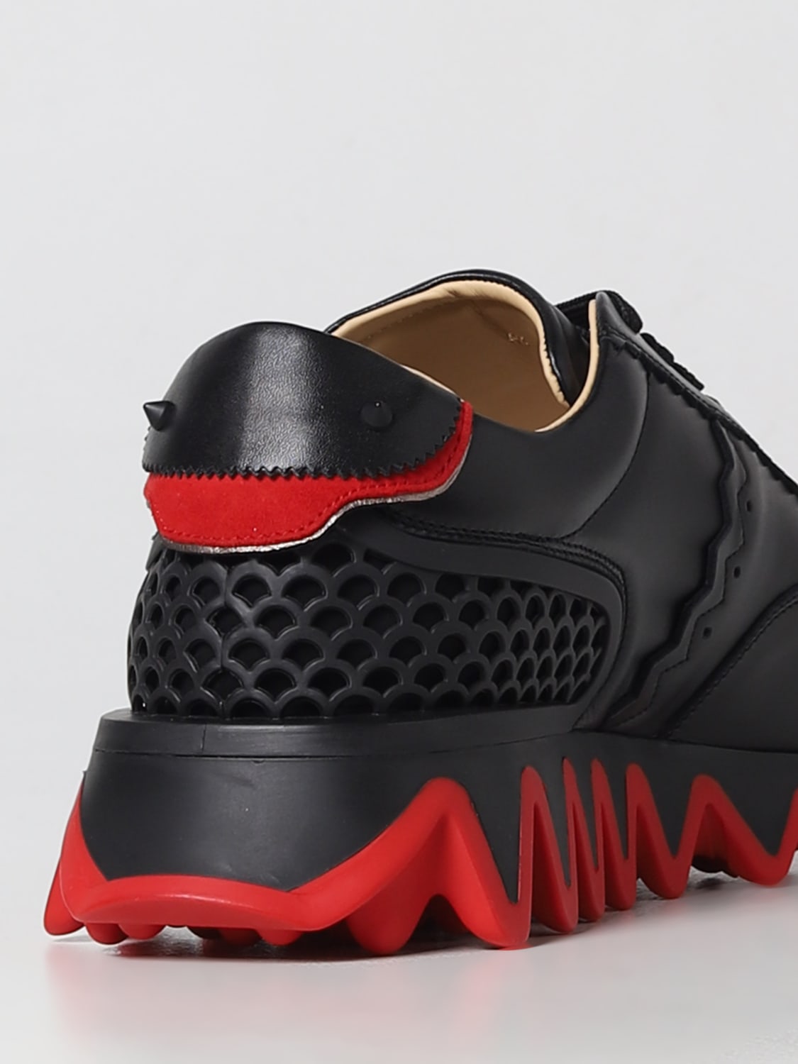 CHRISTIAN LOUBOUTIN: Loubishark leather sneakers - | Christian sneakers 3210983 online on GIGLIO.COM