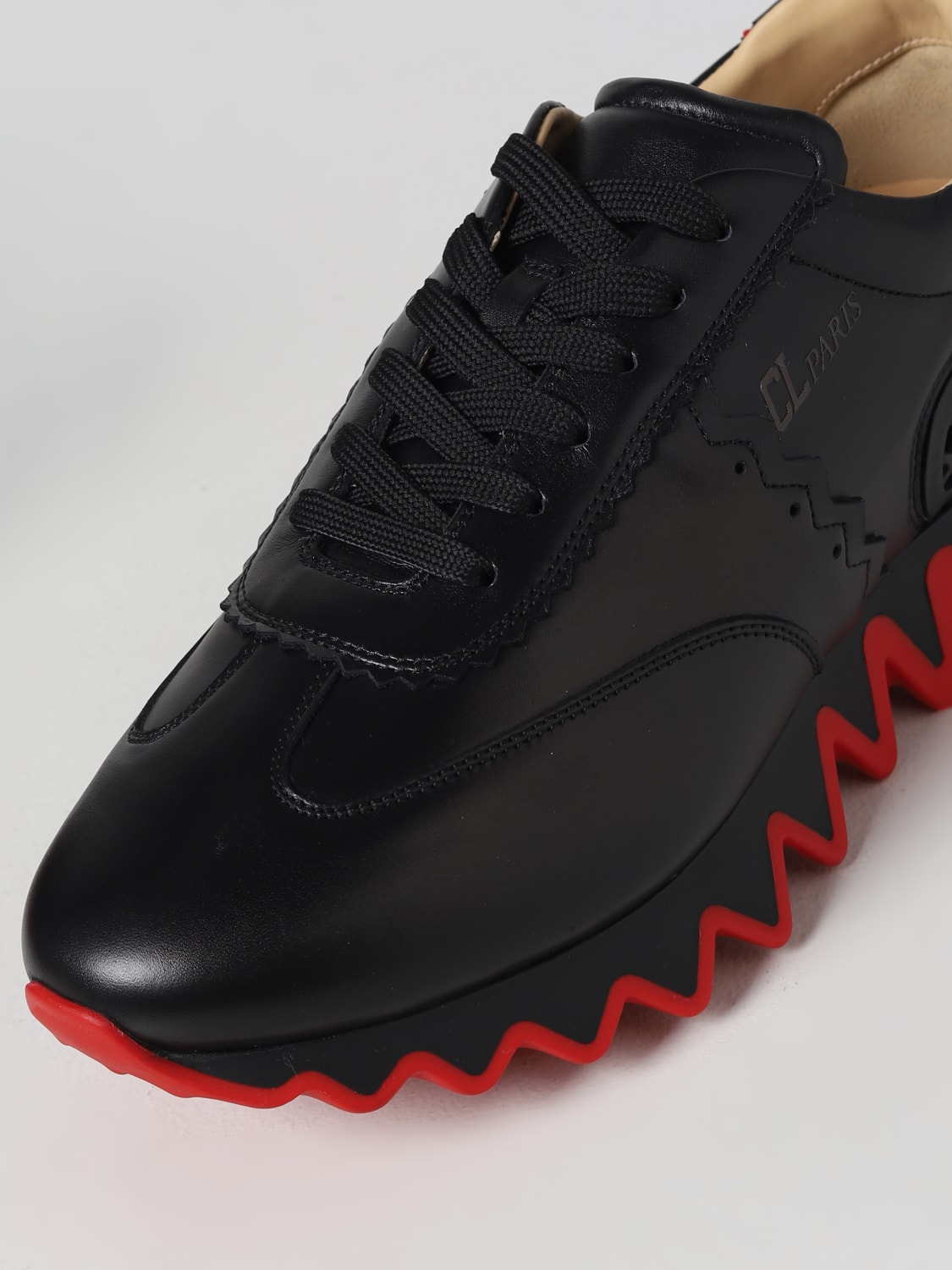 CHRISTIAN LOUBOUTIN: Loubishark leather sneakers - | Christian sneakers 3210983 online on GIGLIO.COM