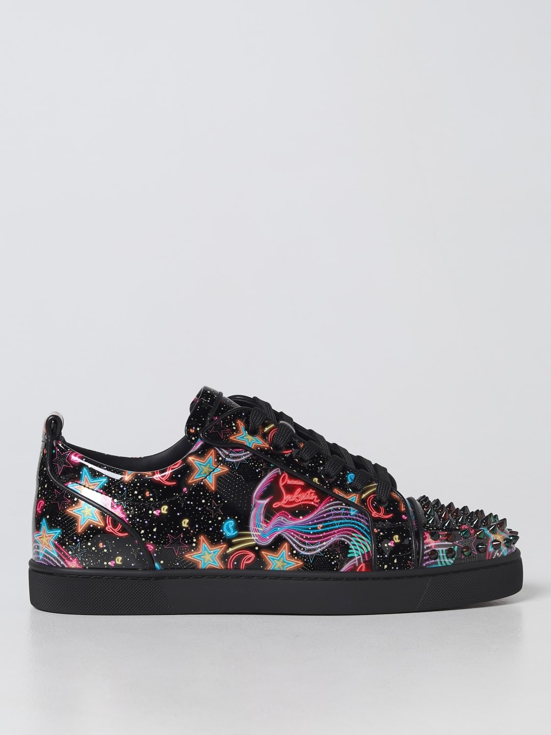 CHRISTIAN LOUBOUTIN: Louis Junior Spikes sneakers printed patent leather | Christian Louboutin sneakers 1230466 online on GIGLIO.COM