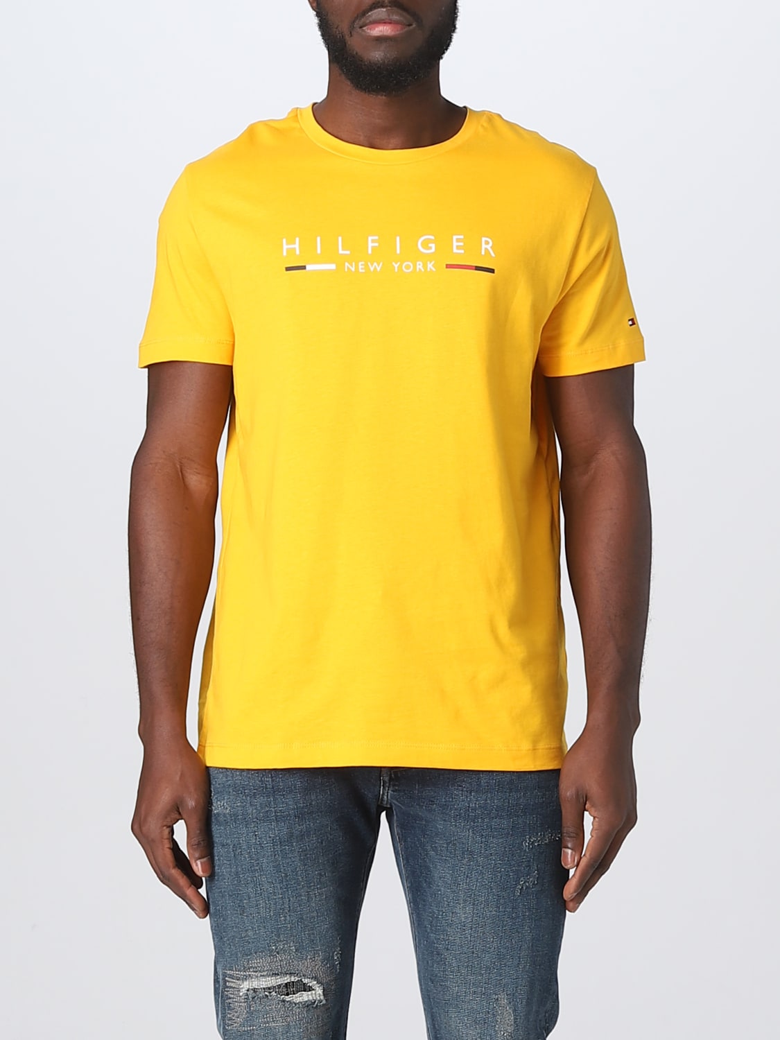 TOMMY HILFIGER: para hombre, Naranja Camiseta Tommy Hilfiger MW0MW29372 en línea en GIGLIO.COM