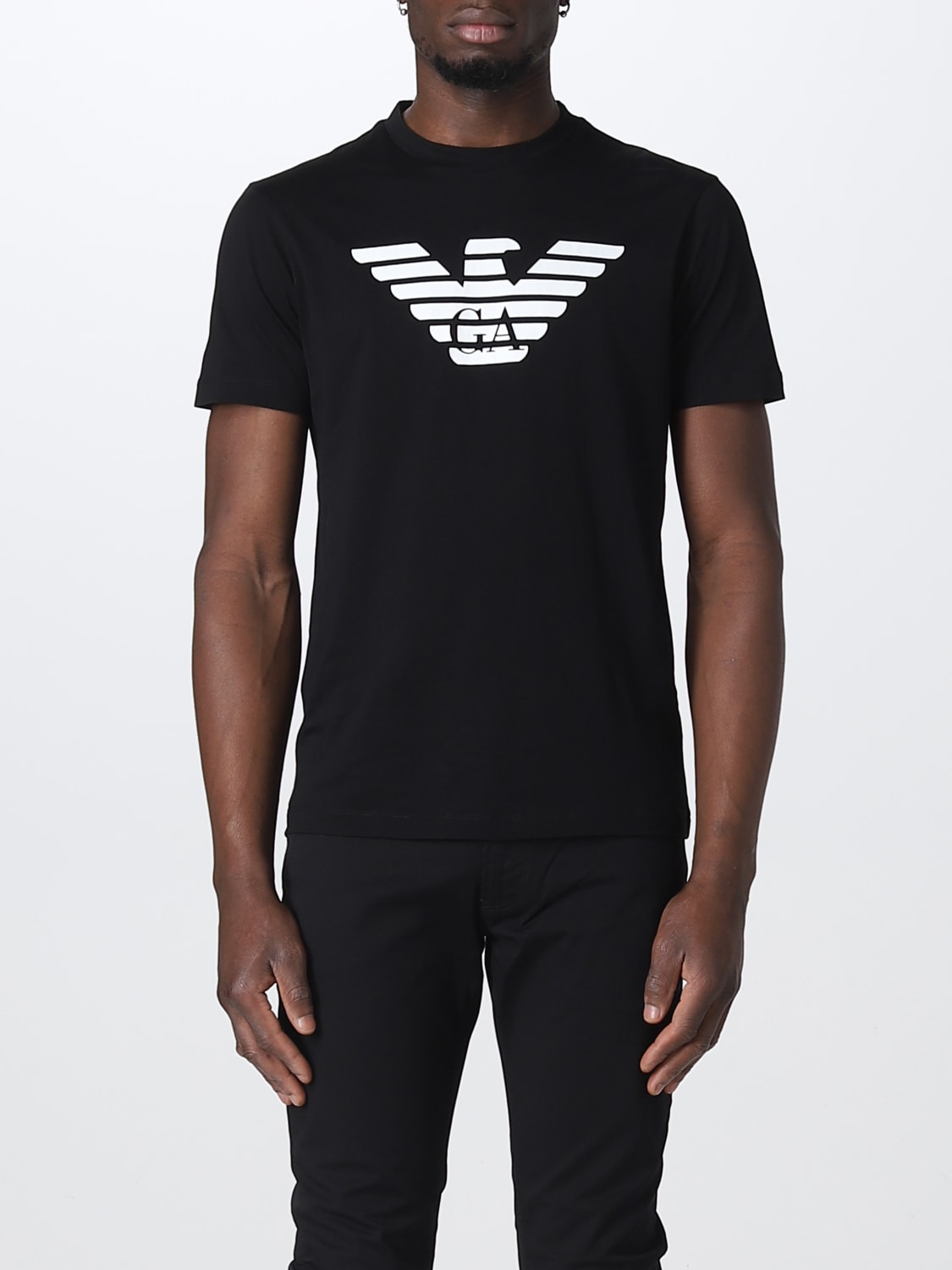 EMPORIO ARMANI: cotton T-shirt - Black | Emporio Armani 8N1TN51JPZZ online on GIGLIO.COM