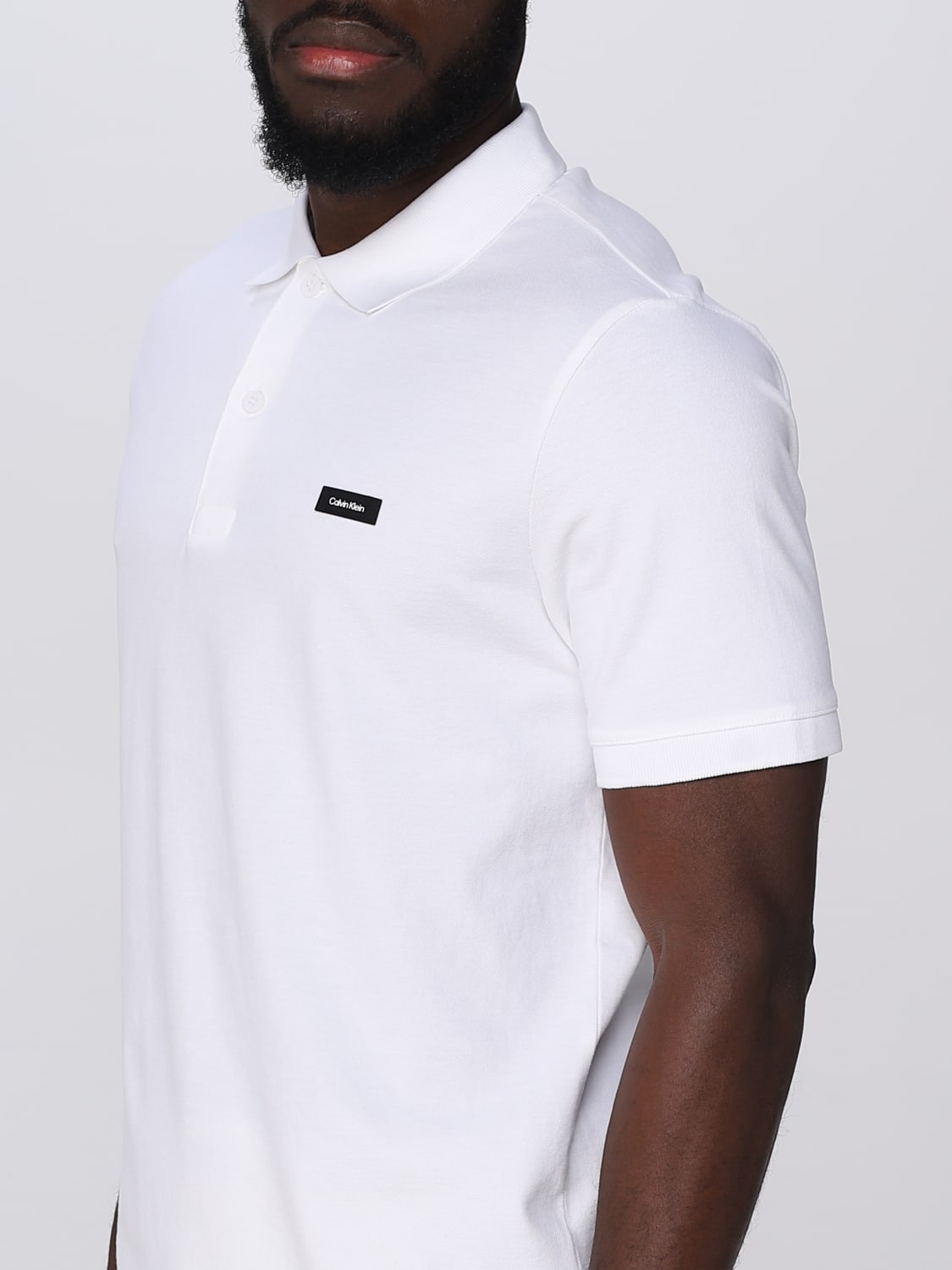 Vejrtrækning udendørs Fremtrædende CALVIN KLEIN: polo shirt for man - White | Calvin Klein polo shirt  K10K111196 online on GIGLIO.COM