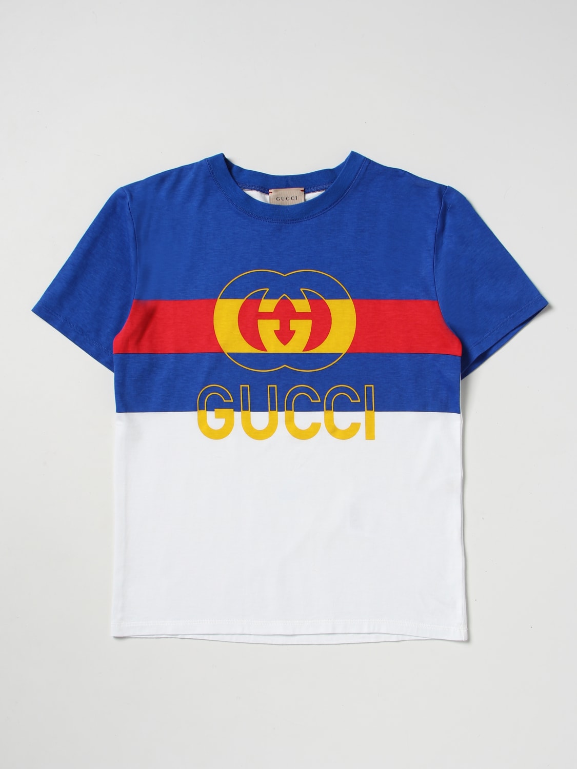 variable Paraíso En la actualidad GUCCI: Camiseta para niño, Blanco 1 | Camiseta Gucci 586167XJEY7 en línea  en GIGLIO.COM