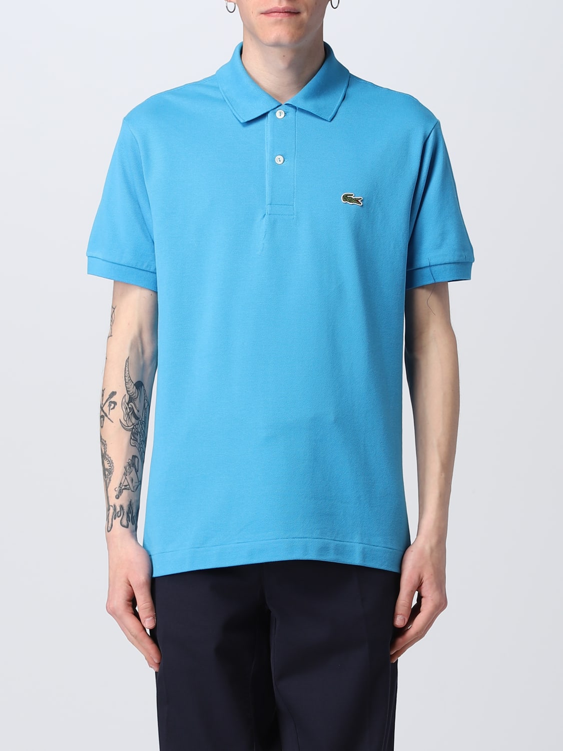 Tips Brudgom Byblomst LACOSTE: polo shirt for man - Blue 1 | Lacoste polo shirt L1212 online on  GIGLIO.COM