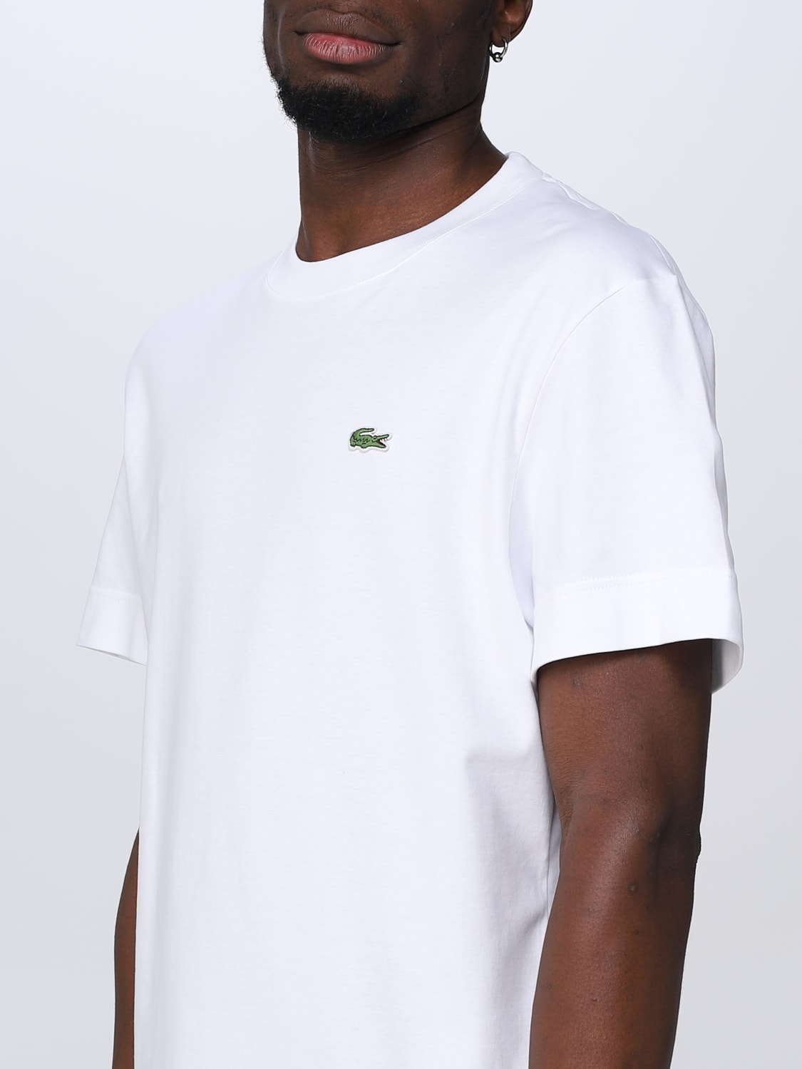 LACOSTE: t-shirt for man - White Lacoste TH1708 on GIGLIO.COM