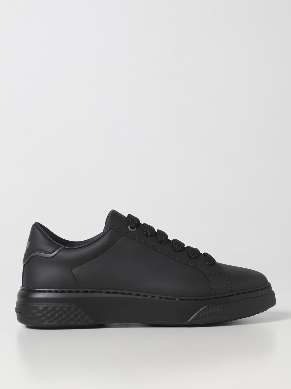 DSQUARED2: Bumper sneakers in leather - Black | Dsquared2 sneakers ...