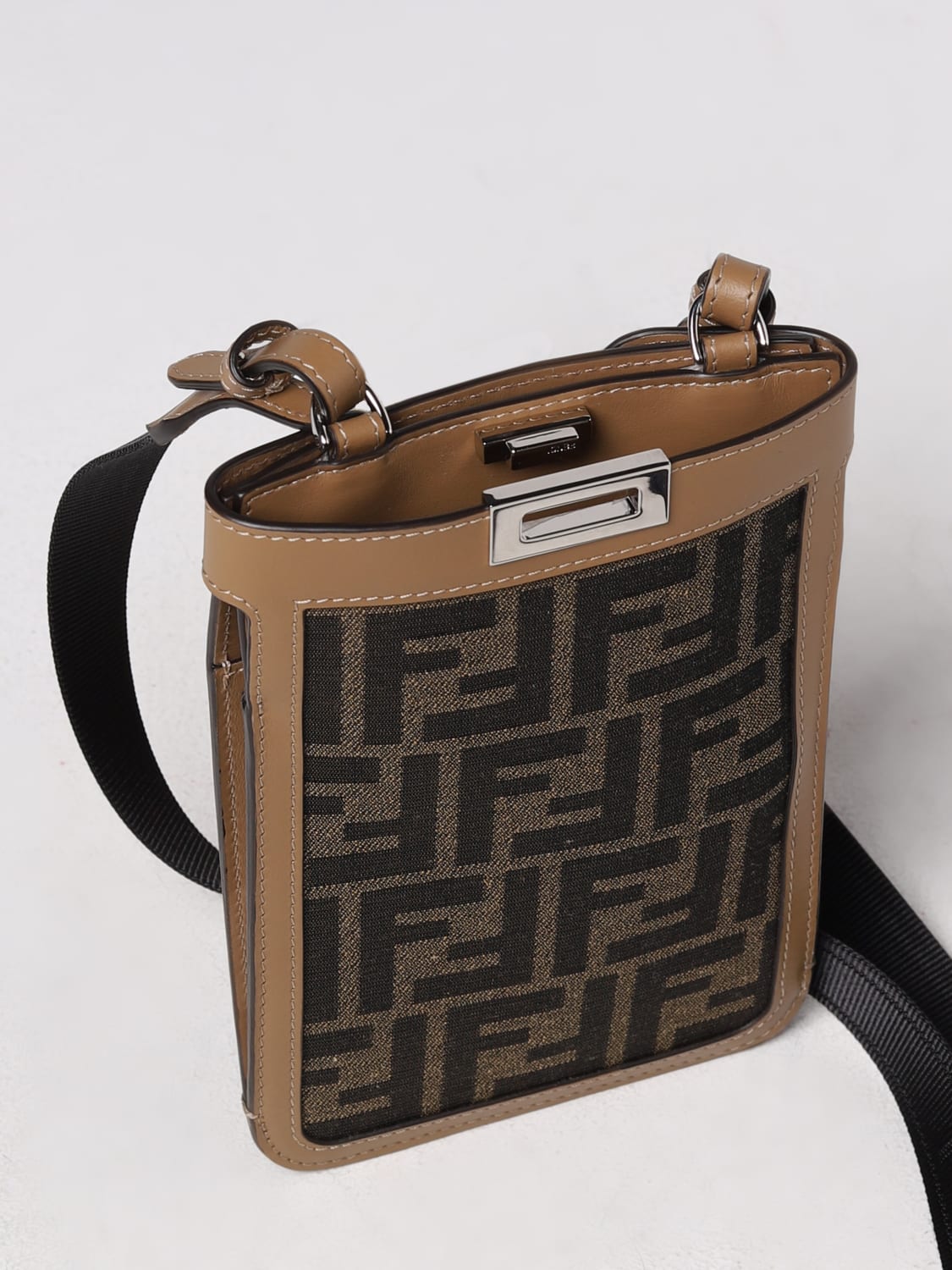 FENDI: in leather and fabric - | Fendi shoulder bag online on GIGLIO.COM