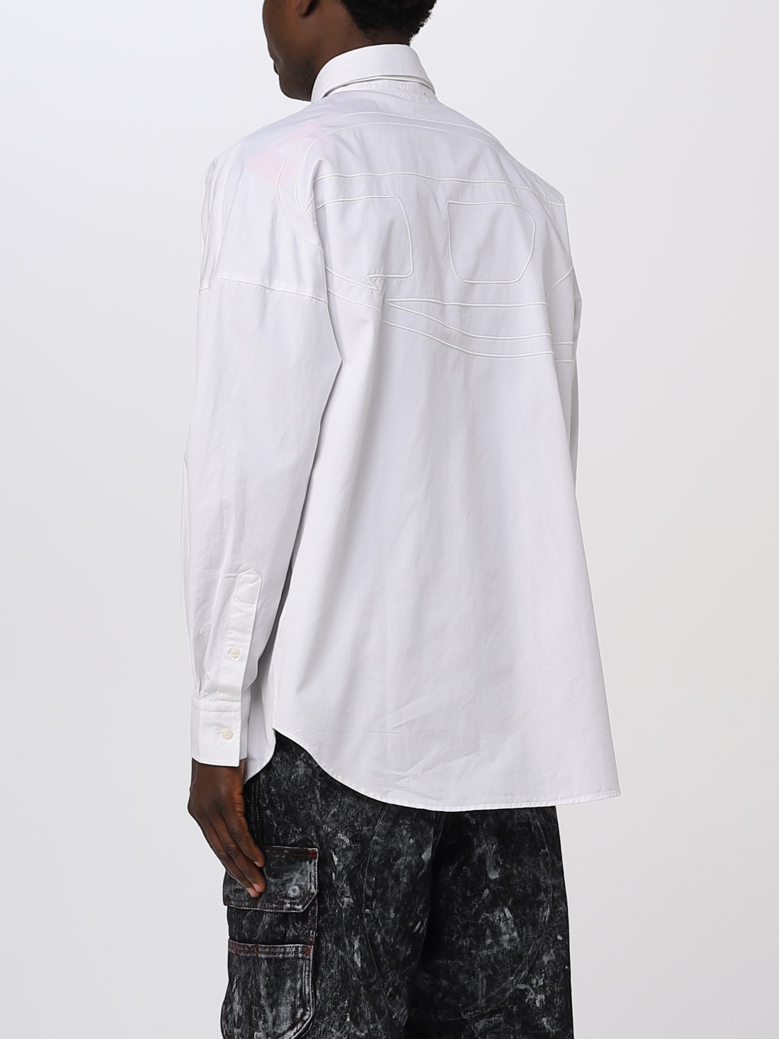 DIESEL: shirt in cotton - White | Diesel shirt A084970AIAU online on ...