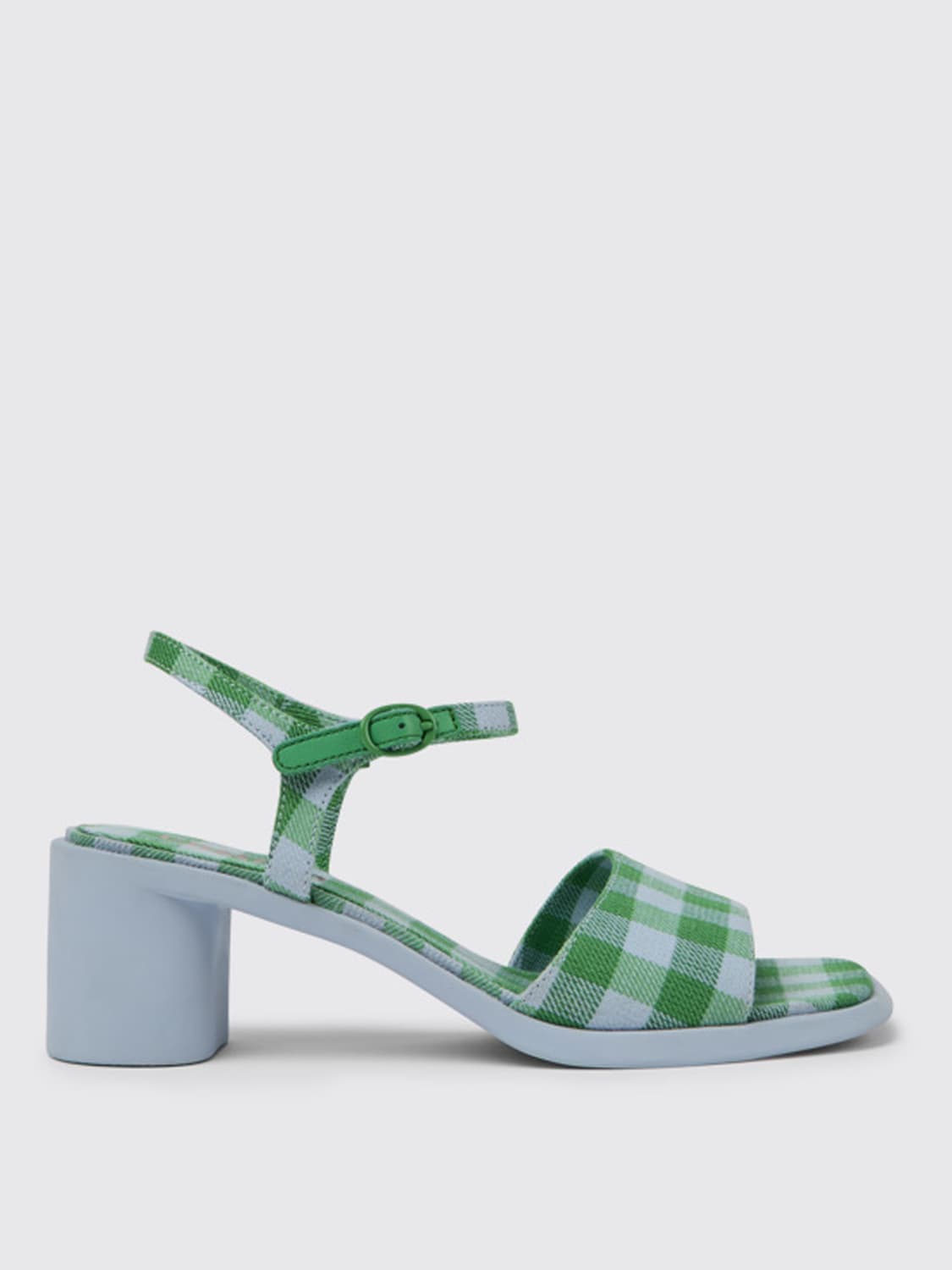 Camper Outlet: Meda sandals in fabric and calfskin Multicolor Camper heeled sandals K201379-005 online on GIGLIO.COM