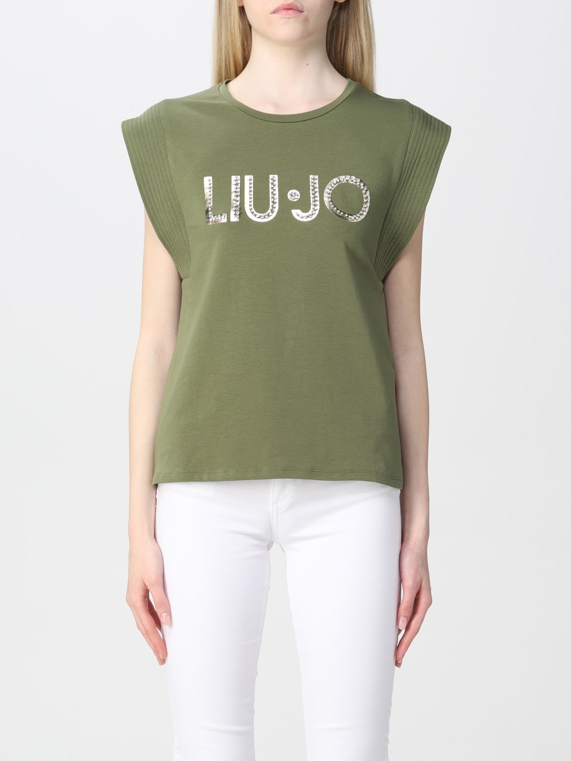 Regenerador Pareja partícula Outlet de Liu Jo: Camiseta para mujer, Verde | Camiseta Liu Jo CA2106JS003  en línea en GIGLIO.COM