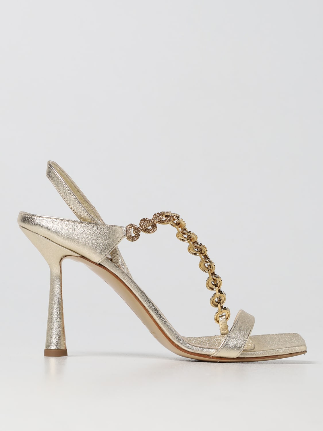Castagna Outlet: heeled sandals for woman - Gold | Aldo Castagna heeled sandals RIHANNA on GIGLIO.COM
