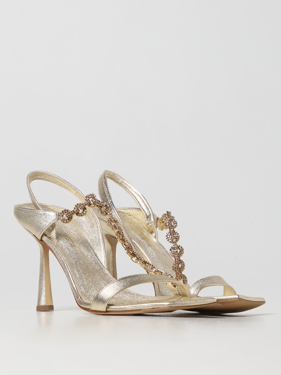 Aldo Castagna Outlet: heeled sandals for women - Gold Aldo heeled sandals RIHANNA online GIGLIO.COM