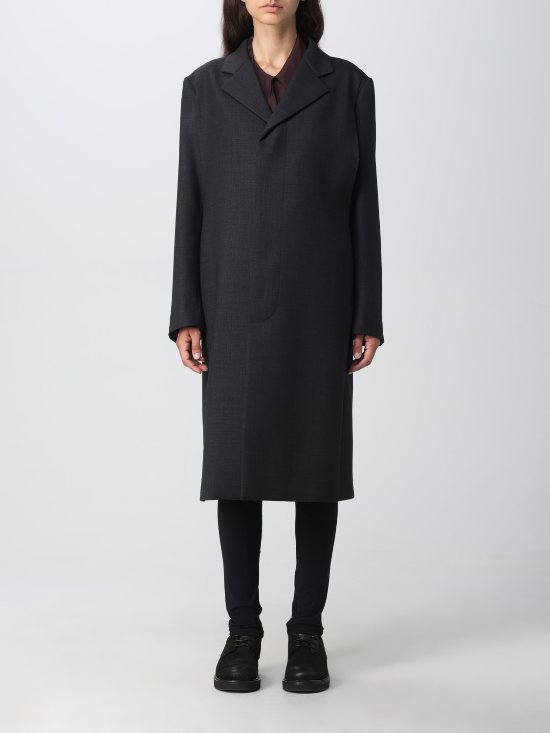 Mm6 Maison Margiela Outlet: coat for woman - Grey | Mm6 Maison Margiela ...