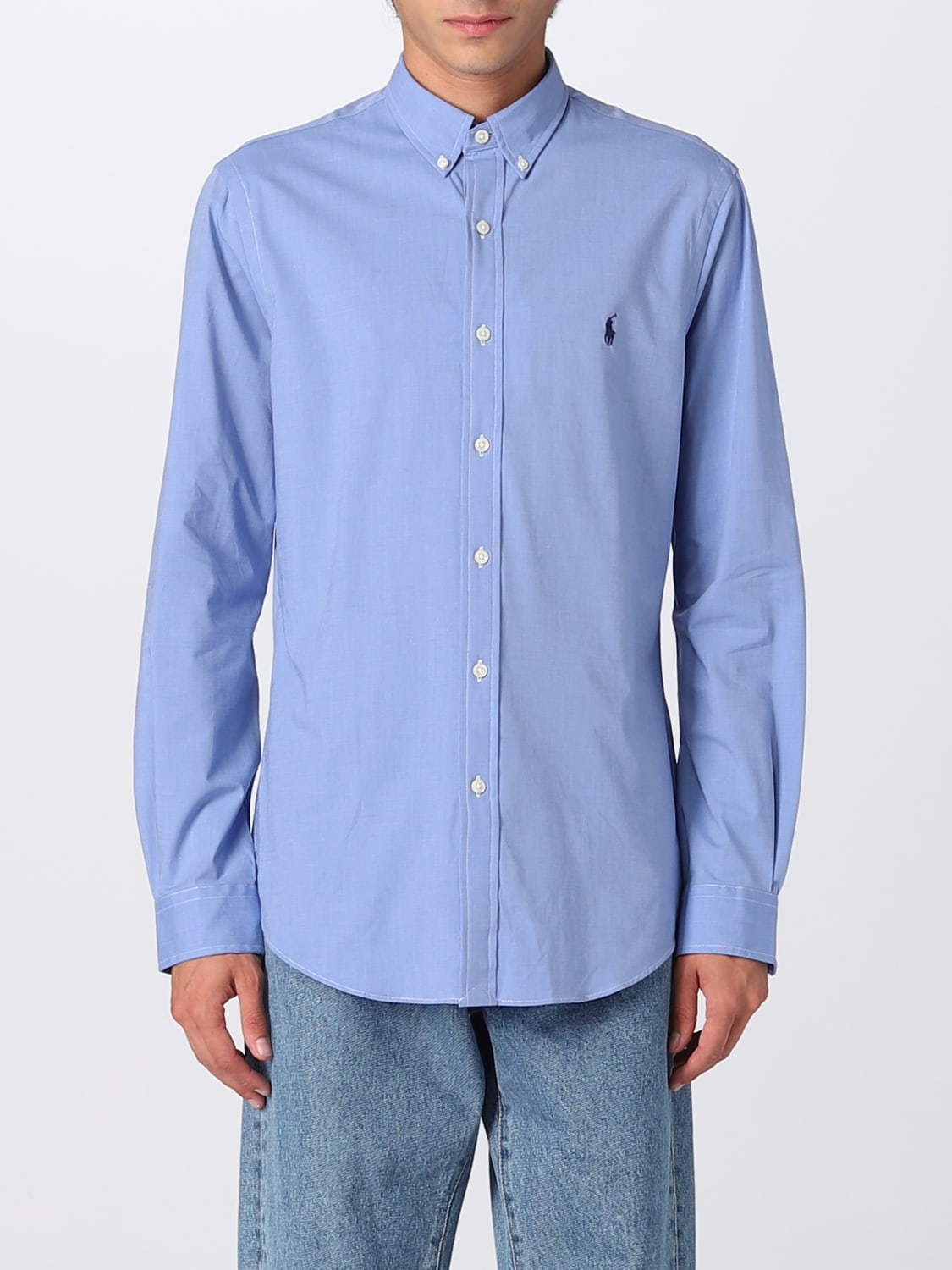 Polo Ralph Outlet: shirt for man - Blue | Polo Ralph Lauren shirt 710832480 online on GIGLIO.COM