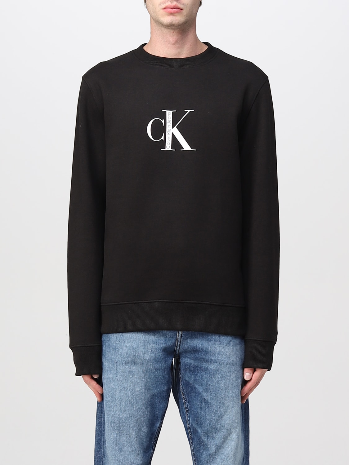 sværge kommentator onsdag CALVIN KLEIN JEANS: Calvin Klein CK crewneck sweatshirt - Black | Calvin  Klein Jeans sweatshirt J30J321900 online on GIGLIO.COM