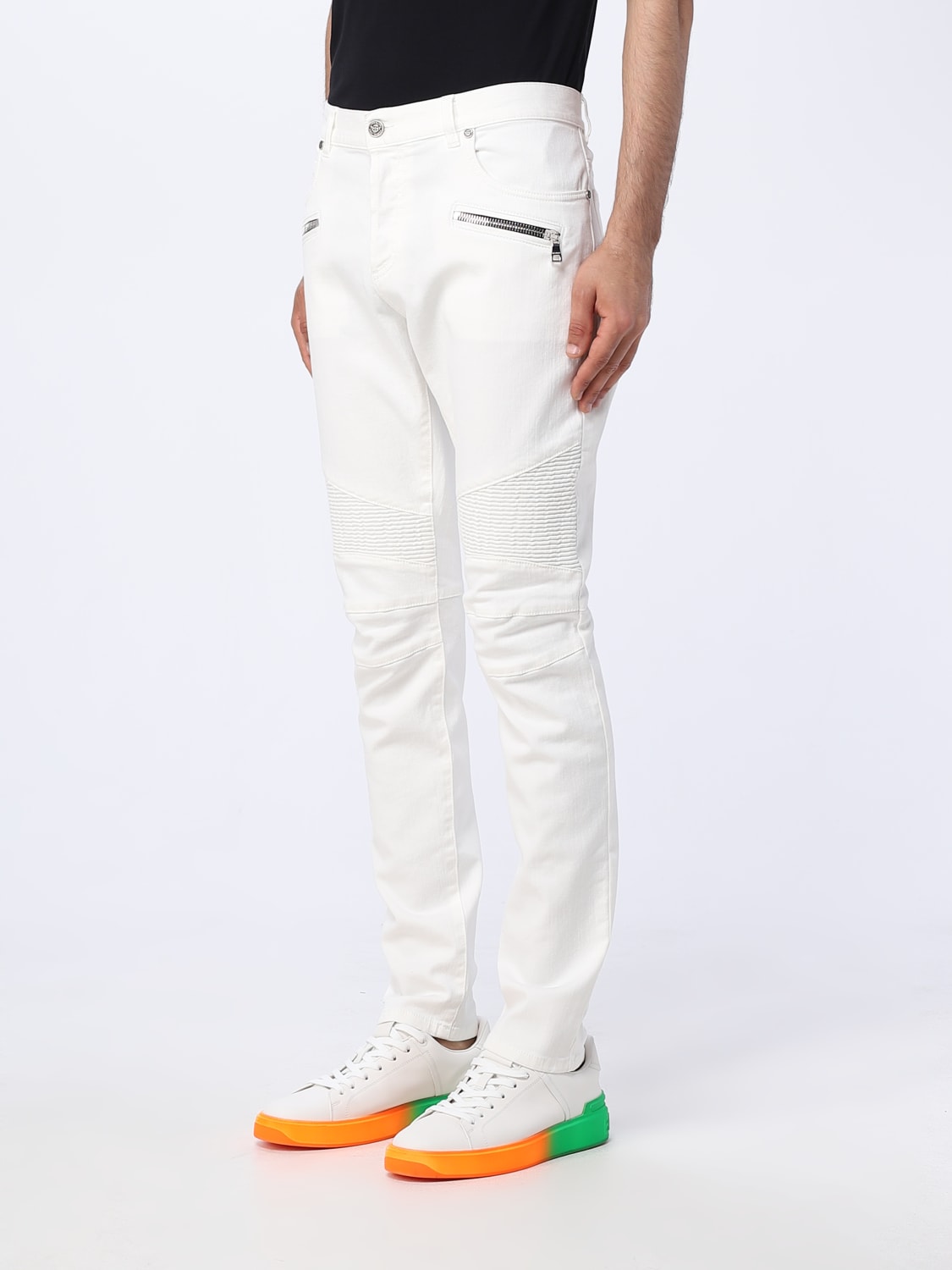BALMAIN: for man - White | Balmain jeans on GIGLIO.COM