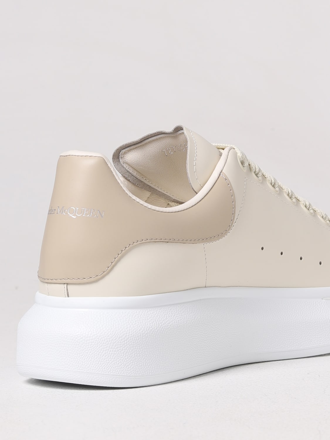 ALEXANDER MCQUEEN: Larry sneakers in smooth leather - Beige | Alexander ...